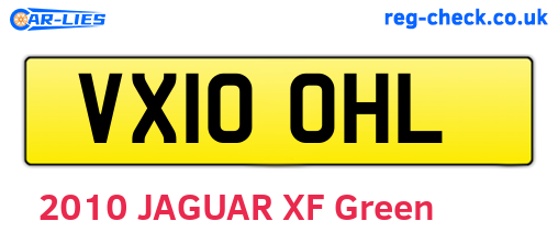 VX10OHL are the vehicle registration plates.