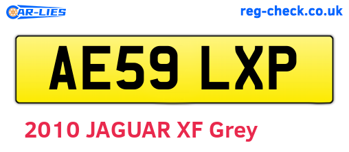 AE59LXP are the vehicle registration plates.
