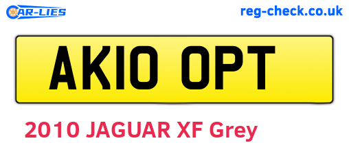 AK10OPT are the vehicle registration plates.