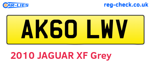 AK60LWV are the vehicle registration plates.