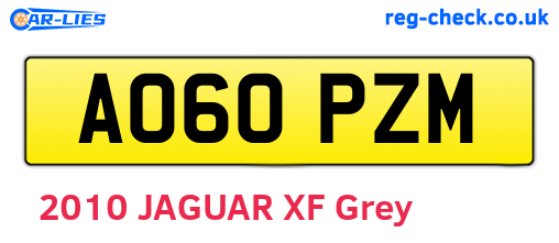 AO60PZM are the vehicle registration plates.