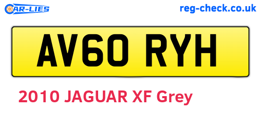 AV60RYH are the vehicle registration plates.