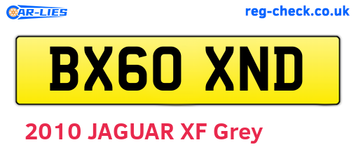 BX60XND are the vehicle registration plates.