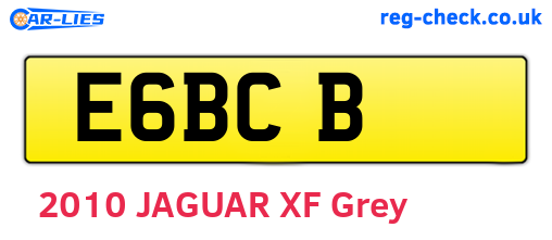 E6BCB are the vehicle registration plates.
