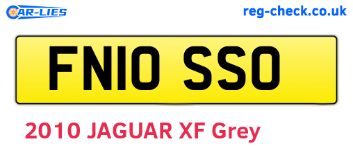 FN10SSO are the vehicle registration plates.