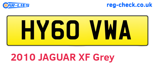 HY60VWA are the vehicle registration plates.