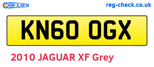 KN60OGX are the vehicle registration plates.