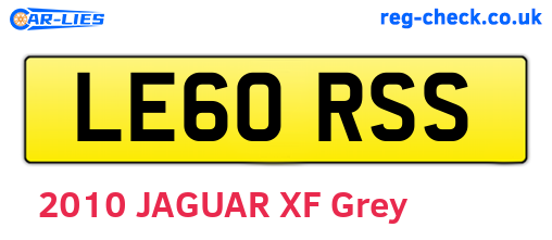 LE60RSS are the vehicle registration plates.