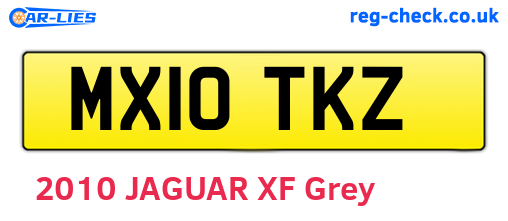 MX10TKZ are the vehicle registration plates.