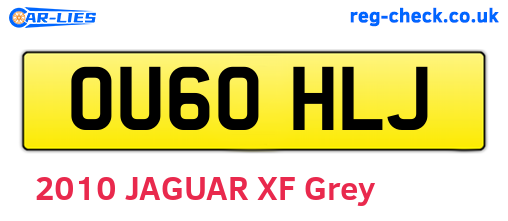OU60HLJ are the vehicle registration plates.