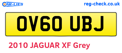 OV60UBJ are the vehicle registration plates.