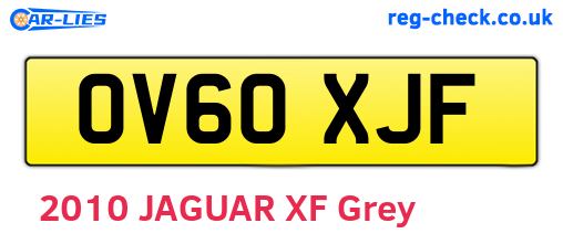 OV60XJF are the vehicle registration plates.