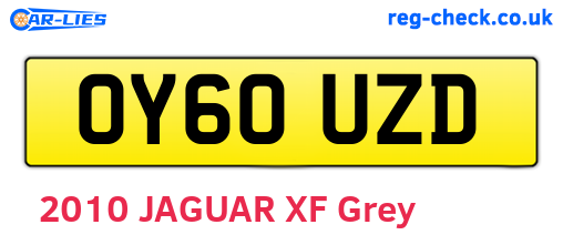 OY60UZD are the vehicle registration plates.