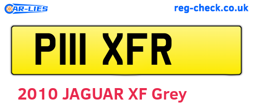 P111XFR are the vehicle registration plates.