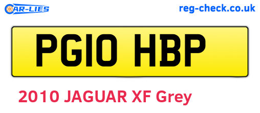 PG10HBP are the vehicle registration plates.