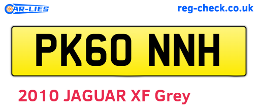 PK60NNH are the vehicle registration plates.