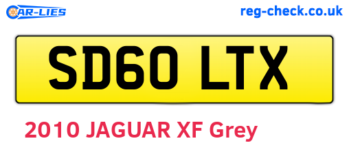 SD60LTX are the vehicle registration plates.
