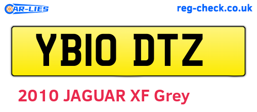 YB10DTZ are the vehicle registration plates.