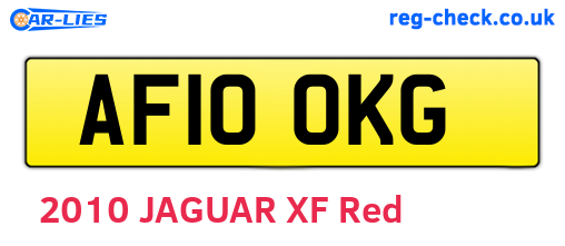 AF10OKG are the vehicle registration plates.