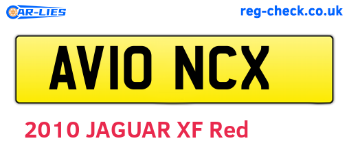 AV10NCX are the vehicle registration plates.