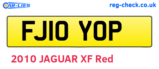 FJ10YOP are the vehicle registration plates.