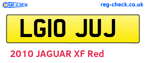 LG10JUJ are the vehicle registration plates.