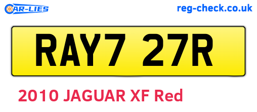 RAY727R are the vehicle registration plates.