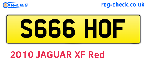 S666HOF are the vehicle registration plates.