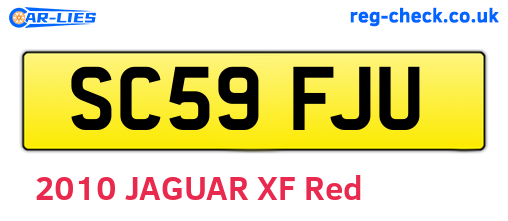 SC59FJU are the vehicle registration plates.