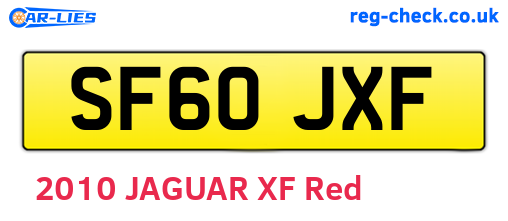 SF60JXF are the vehicle registration plates.