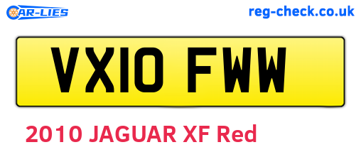 VX10FWW are the vehicle registration plates.