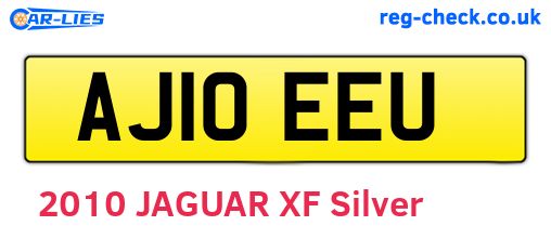 AJ10EEU are the vehicle registration plates.