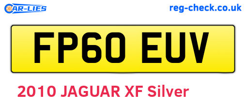 FP60EUV are the vehicle registration plates.