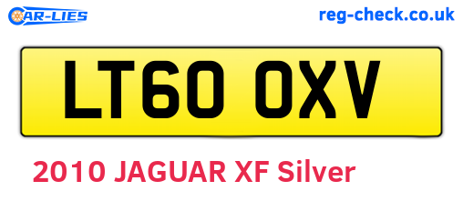 LT60OXV are the vehicle registration plates.