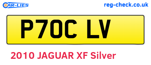 P70CLV are the vehicle registration plates.