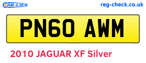 PN60AWM are the vehicle registration plates.