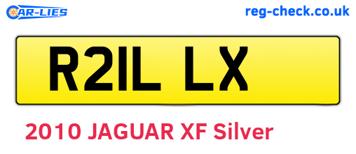 R21LLX are the vehicle registration plates.