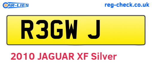 R3GWJ are the vehicle registration plates.