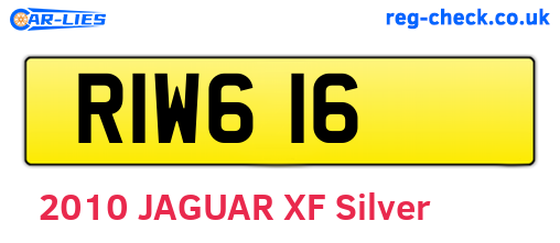 RIW616 are the vehicle registration plates.