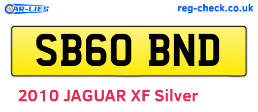 SB60BND are the vehicle registration plates.