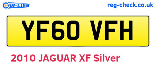 YF60VFH are the vehicle registration plates.