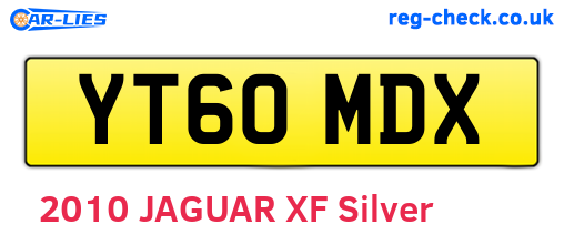 YT60MDX are the vehicle registration plates.