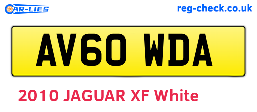 AV60WDA are the vehicle registration plates.