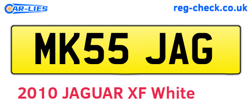 MK55JAG are the vehicle registration plates.