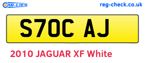 S70CAJ are the vehicle registration plates.
