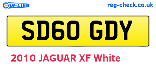 SD60GDY are the vehicle registration plates.