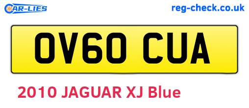 OV60CUA are the vehicle registration plates.