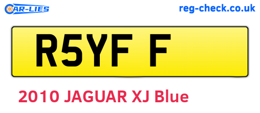 R5YFF are the vehicle registration plates.