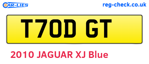 T70DGT are the vehicle registration plates.
