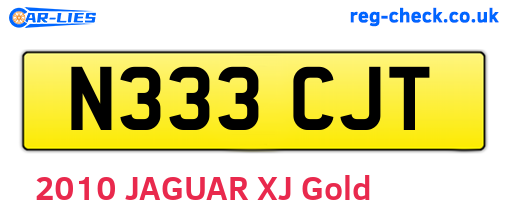 N333CJT are the vehicle registration plates.